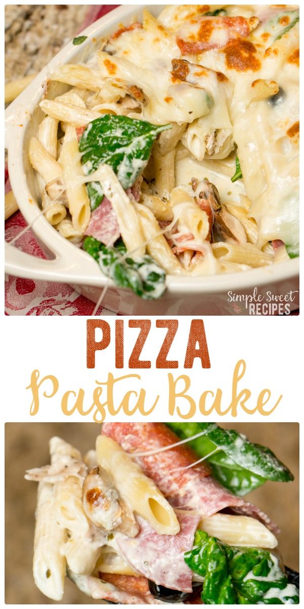 Our pizza pasta bake is an exciting twist on traditional pizza. For an easy dinner add your favorite toppings to a bed of noodles and load on the cheese.