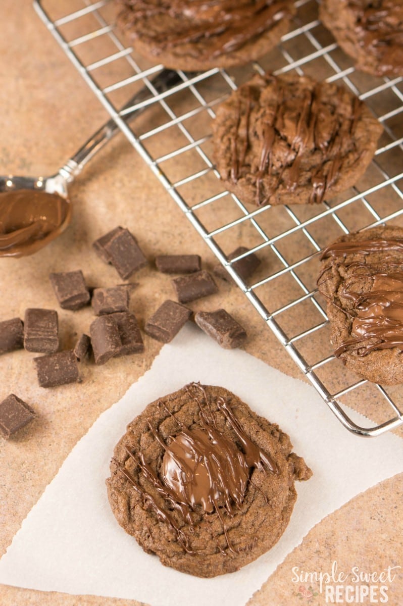 Triple Chocolate Nutella Cookies ~ Simple Sweet Recipes