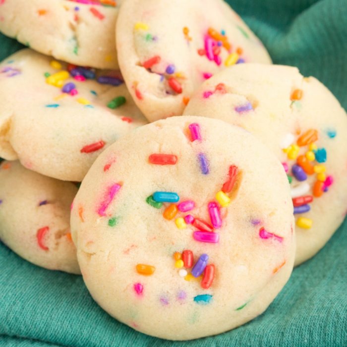 Super soft, these Cheesecake Sprinkle cookies look amazing, and taste great too! So easy with a cheesecake pudding mix as the base. They are a hit at a birthday party or any special occasion. 