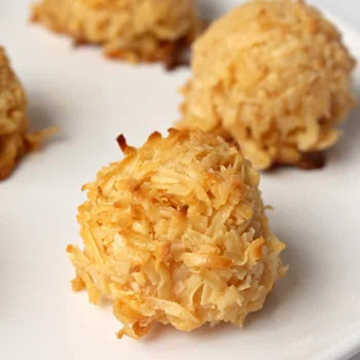 3-Ingredient Toasted Coconut Cookies - cm4 - Simple Sweet Recipes