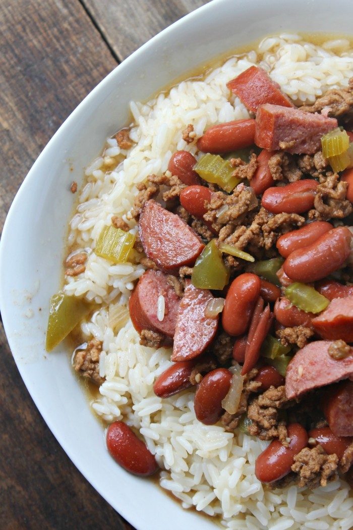 red beans and ground beef recipe