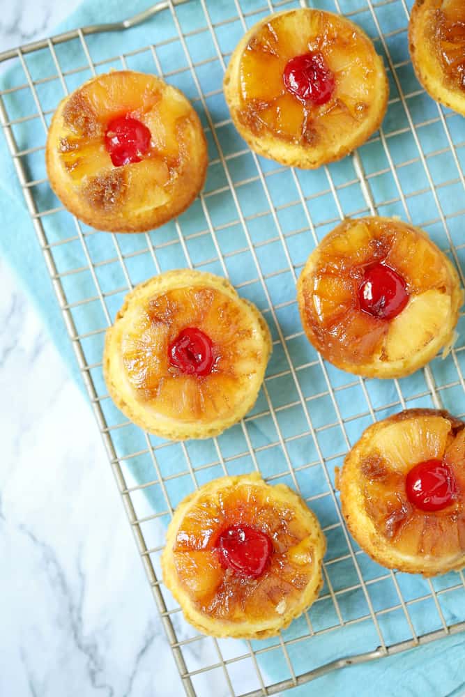 Mini Pineapple Upside Down Cake - 6 1 - Simple Sweet Recipes
