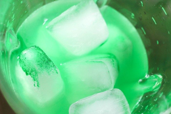 neon green slushie ice