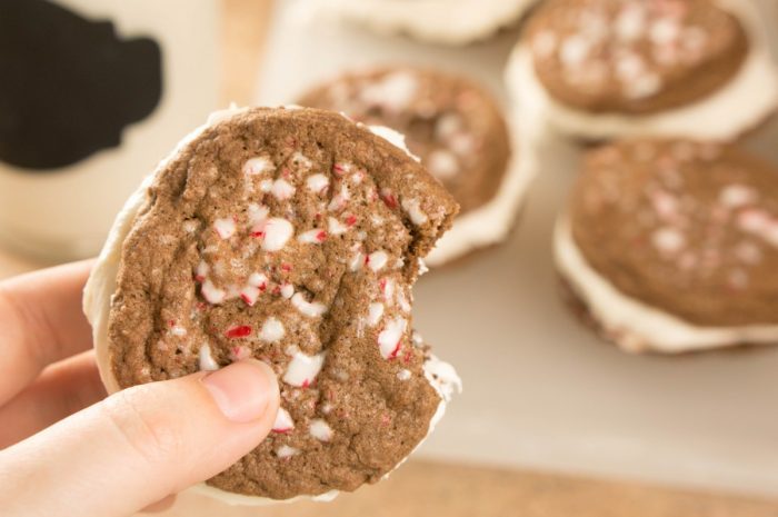 layered chocolate peppermint cookies