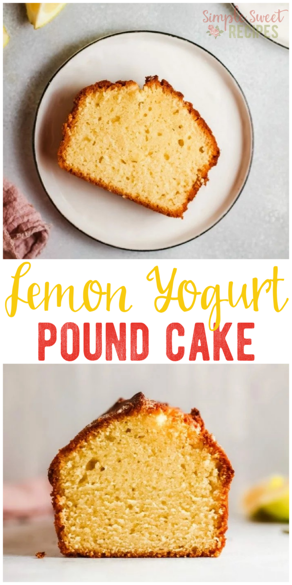 This lemon yogurt pound cake is the perfect Spring dessert! Serve it with ice cream, whipped cream of by itself. Filled with citrus, tangy flavors and with a crunchy sweet crust this pound cake is going to become your favorite recipe!